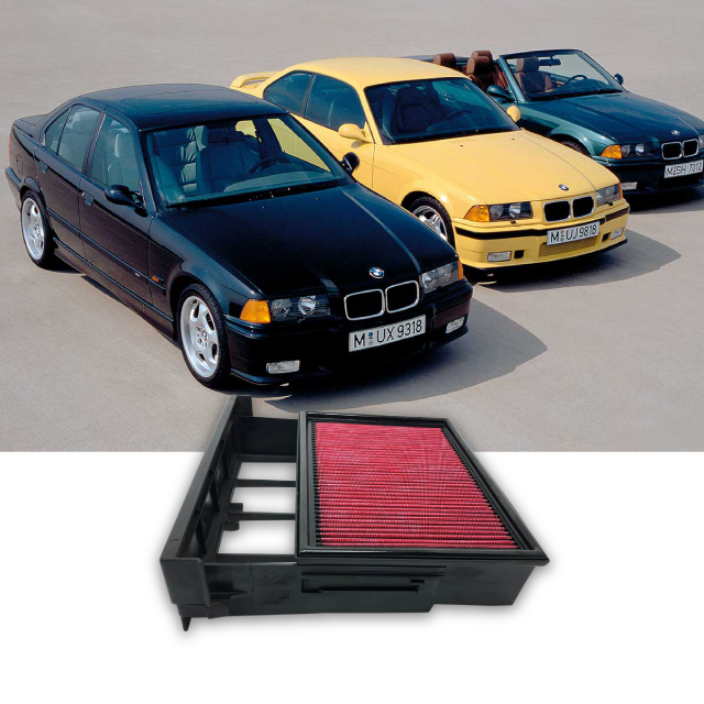 3 Cold Air Intake System & Filter for BMW 92-98 E36 323/325/328 2.5L 2.8L I6