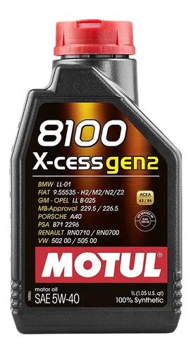 OLEO MOTUL 8100 X-CESS GEN2 5W40